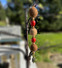 Felted Ball Essential Oil Diffusers with Polished Stone