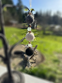 Felted Ball Essential Oil Diffusers with Polished Stone