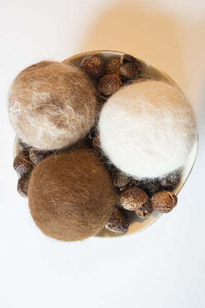 Extra Large Triple Felted Alpaca Fiber Dryer Ball